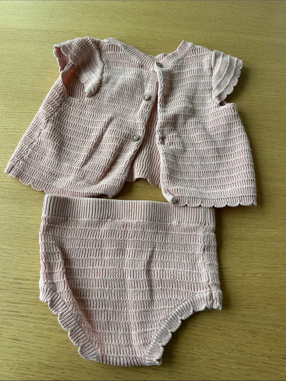 Carter's Light Pink Knit Two-Piece Top & Bloomer Set
